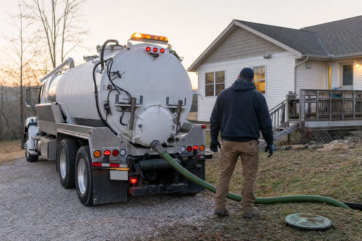 Emergency Septic Pumping work